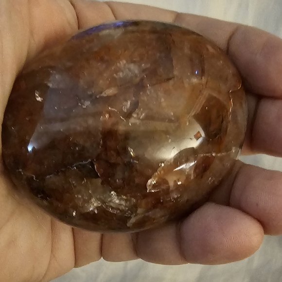 176 grams, Huge FIRE QUARTZ Palm Stone, Amazing Color & Quality, New! - Picture 11 of 16